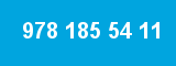 978 185 54 11 978 185 54 11